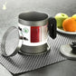 STAINLESS STEEL 1.4L OIL FILTER STORAGE POT WITH STRAINER